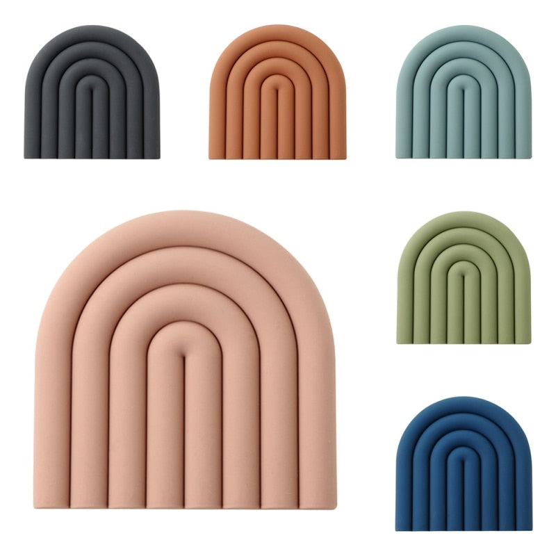 Whimsical Silicone Coaster Set 3