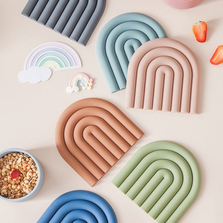 Whimsical Silicone Coaster Set 4